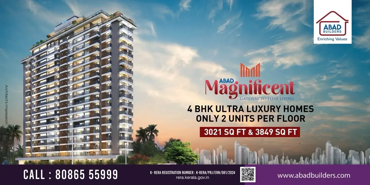Abad Magnificent: project elevation and photograph