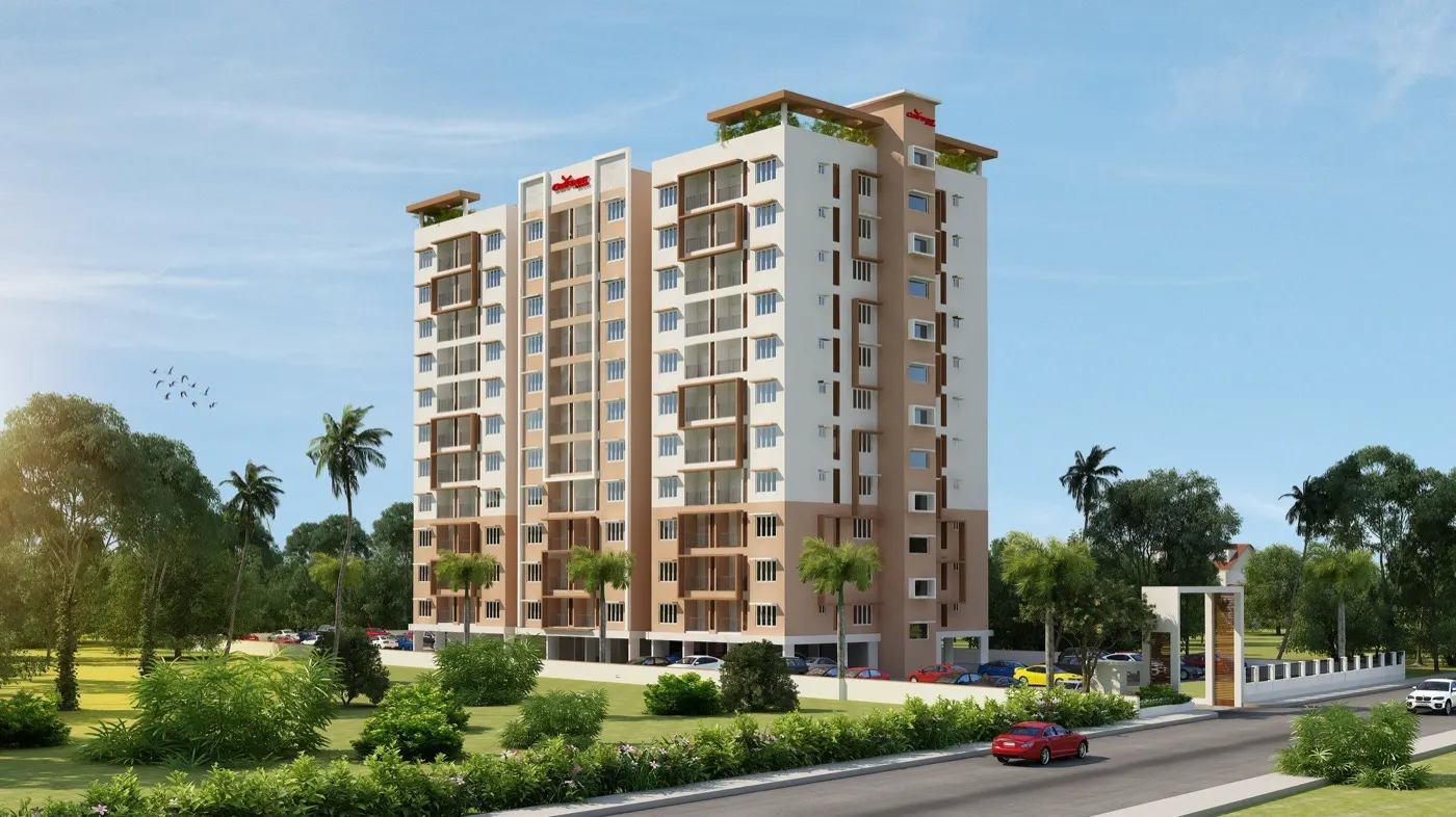Confident Oasis: project elevation and photograph