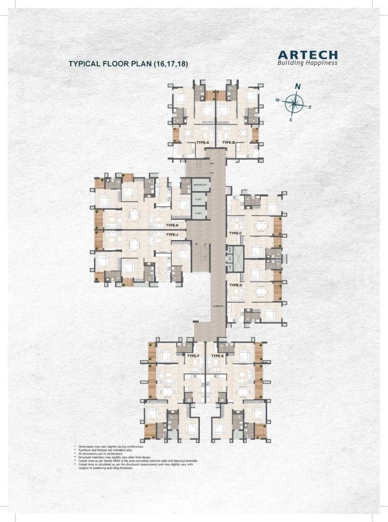 Official Artech Realtors floor-plan gallery image Serenity-4 from the Artech Serenity project page. Source image SHA-256 ceaf72c25de0.