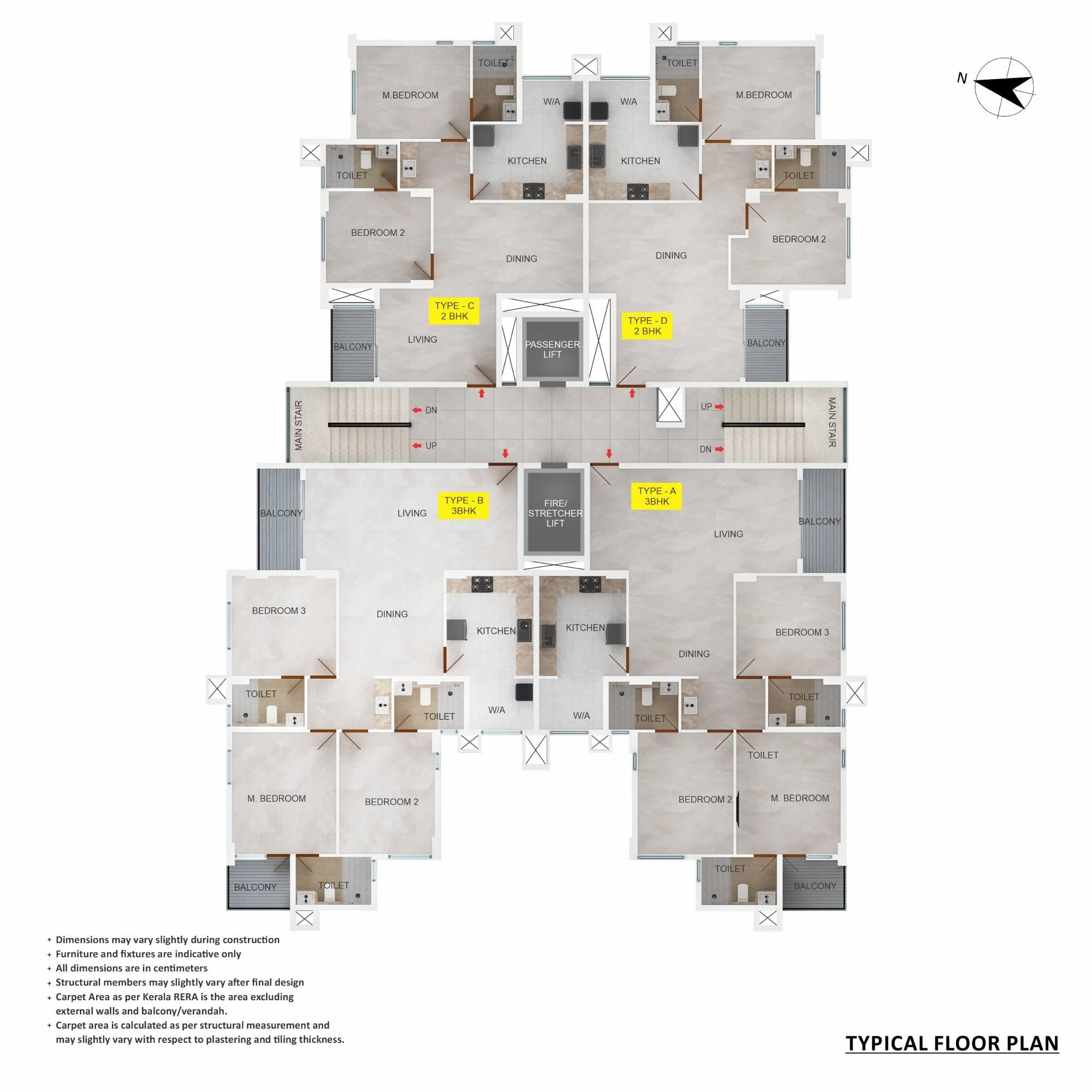 Official Asset Homes floor-plan image: floor Typical Floor Plan / General - sqft. Source image SHA-256 4a9c3805f668.
