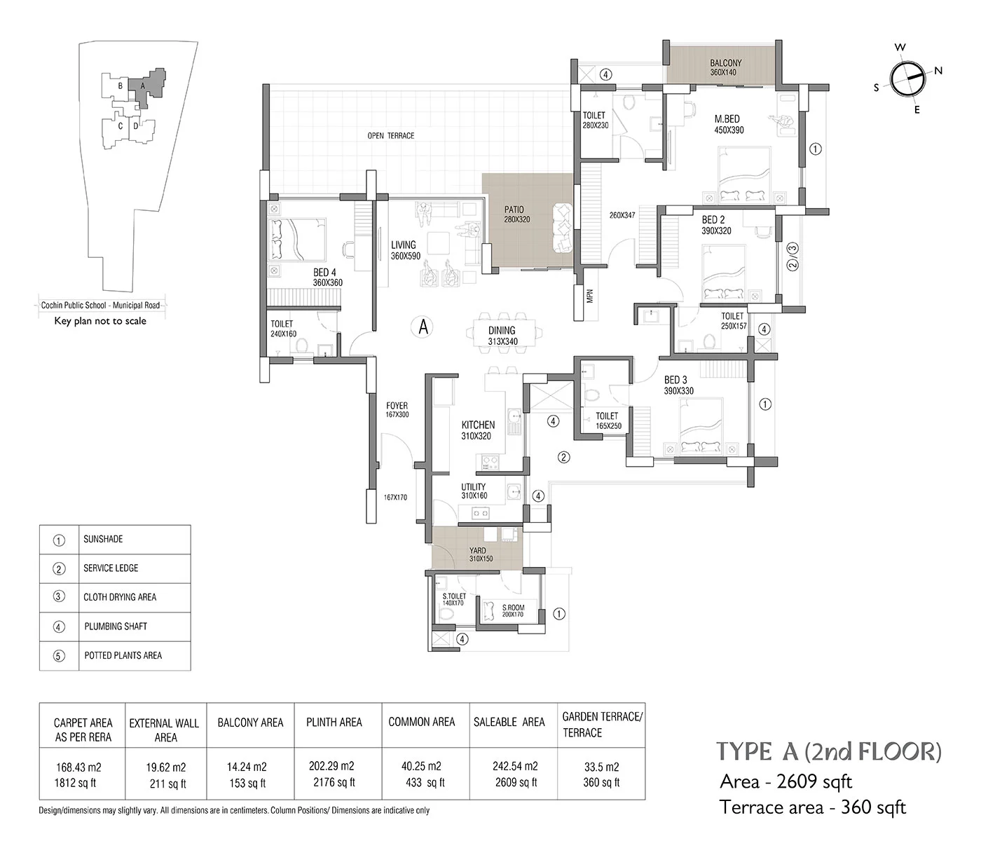 Official SFS Homes floor-plan image: Type A (2nd Floor). Source image SHA-256 f40734e62282.