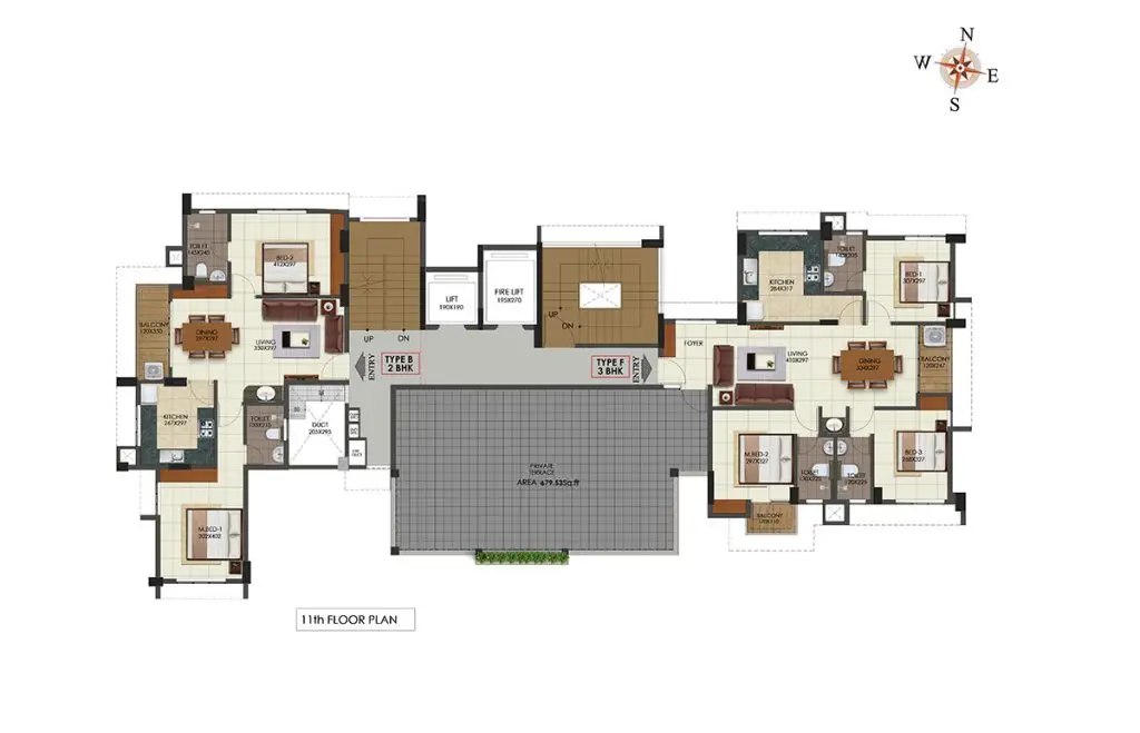 Official TBPL floor-plan image: Eleventh Floor Plan. Source image SHA-256 c73633b909c7.