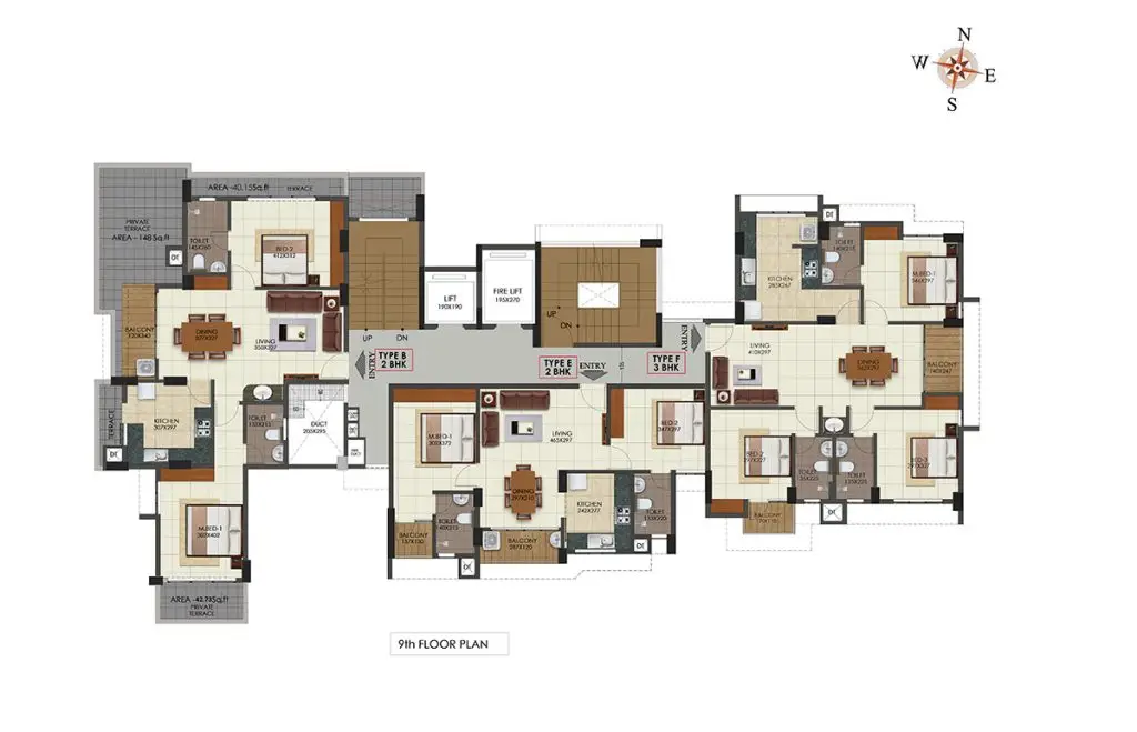 Official TBPL floor-plan image: Ninth Floor Plan. Source image SHA-256 da0432f54cd0.