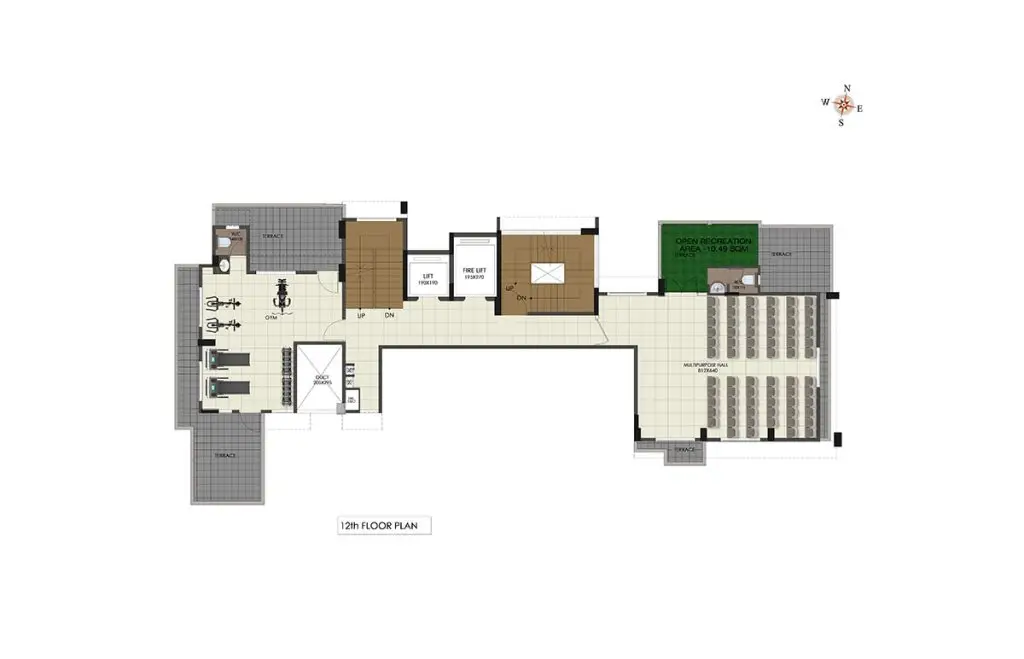 Official TBPL floor-plan image: Twelfth Floor Plan. Source image SHA-256 8b4e77d9c527.