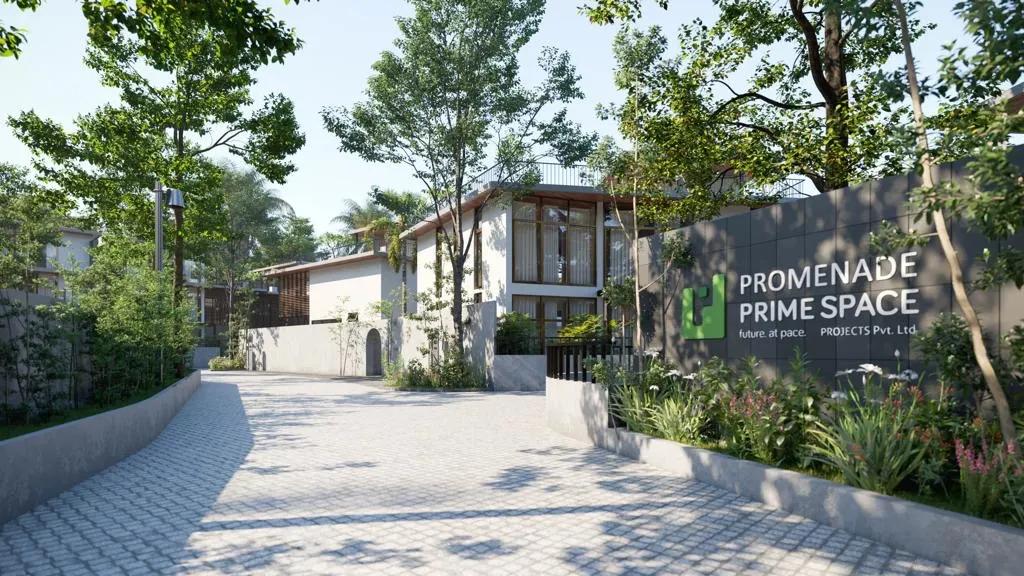 Promenade: project elevation and photograph