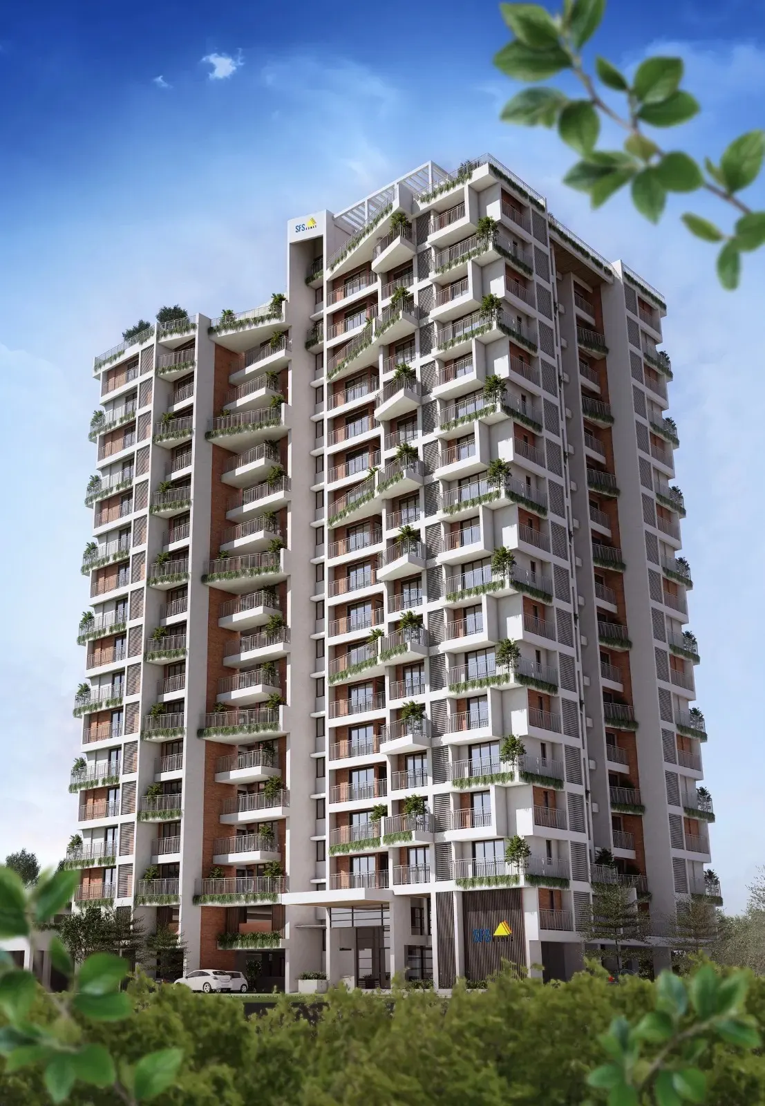 Sfs Whispering Hills: project elevation and photograph