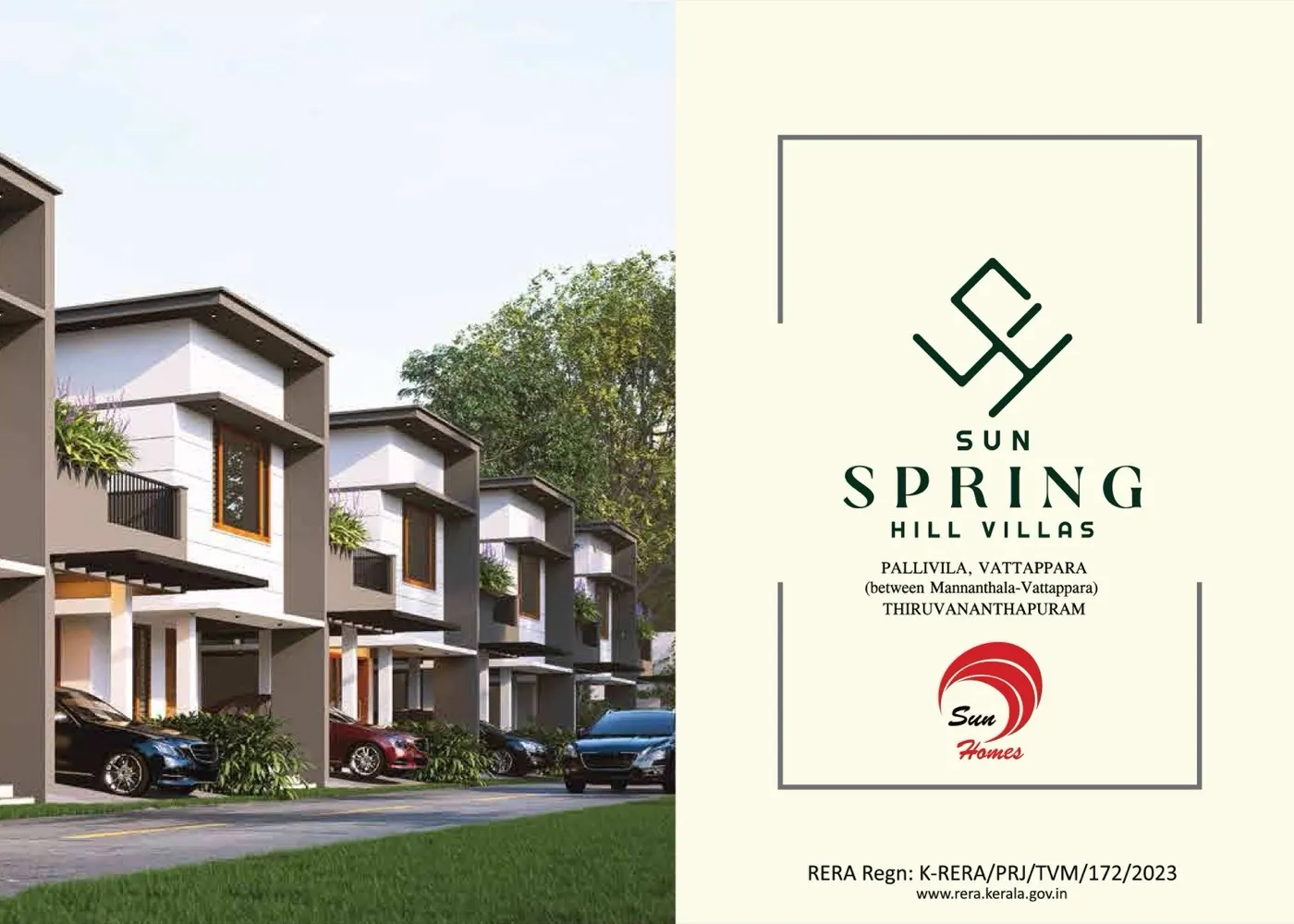 Sun Spring Hill Villa: project elevation and photograph