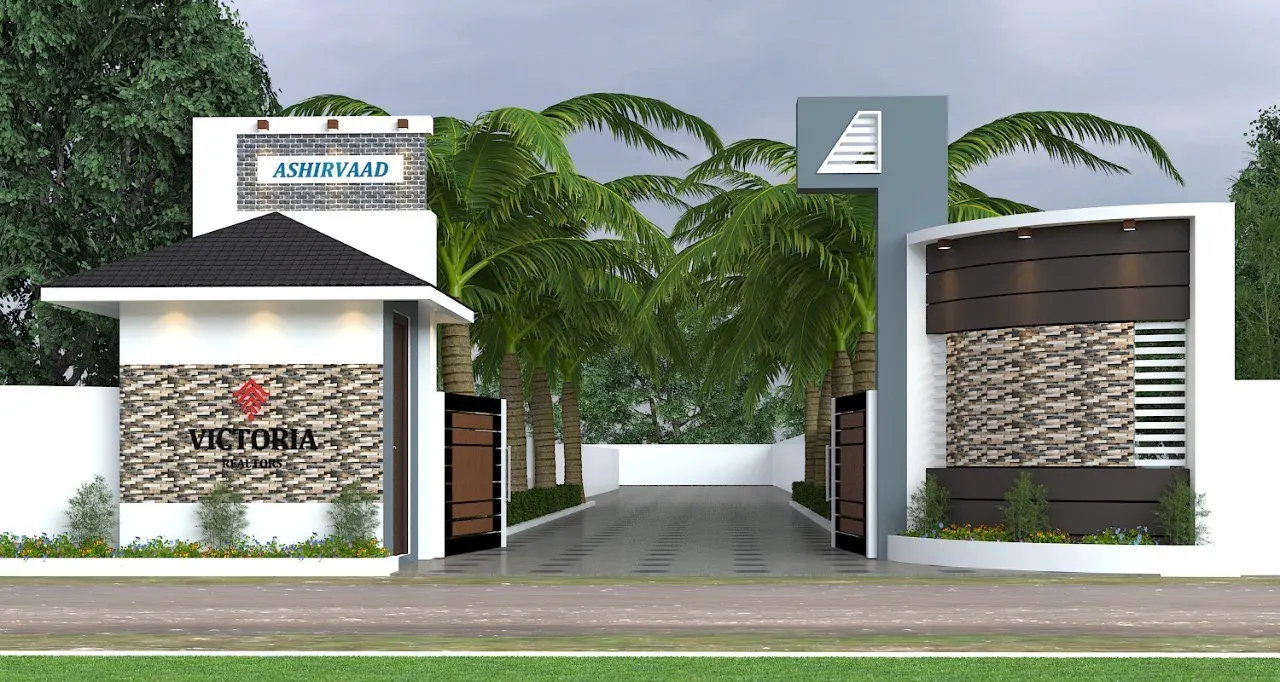Victoria Realtors Ashirvaad: project elevation and photograph